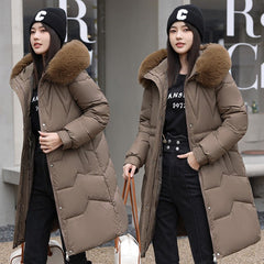 Hooded Drawstring Coat Women Loose Casual Warm Winter Outerwear Fashion Jacket