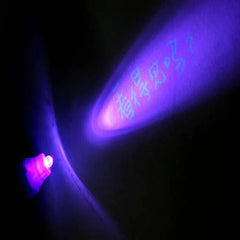 Invisible Ink Pen Kids 2-in-1 UV Black Light Magic Purple Luminous Drawing Learning Education Gift