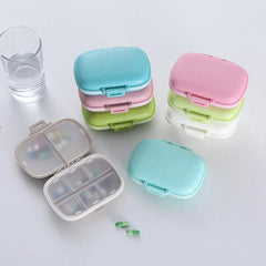 Pill Box Organizer 8-Compartment Travel Sealed Container Small Medication Storage Portable Accessory