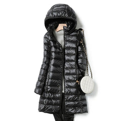 Hooded Puffer Down Coat Women Padded Thick Warm Casual Winter Outerwear Fashion Jacket