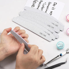 Nail File Set 5-10pcs Mixed Color 80/100 Grit Professional Buffer Cuticle Remover Manicure Tool