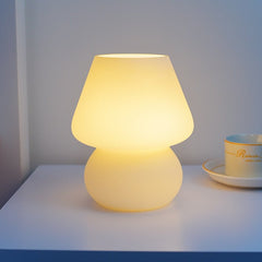LED Glass Desk Lamp Small Bedroom Living Room Bedside Striped Night Light Home Decor Gift