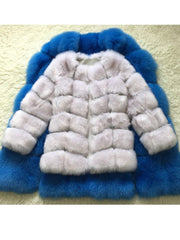 Faux Fox Fur Coat Women Luxury Long Thick Warm Fluffy Winter Jacket Outerwear Fashion