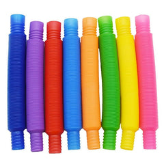 Pop Tube Fidget Toy 8-Pack Large Sensory Stress Anxiety Relief Montessori Learning Kids Adults Gift