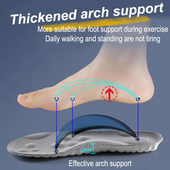 Shoe Insoles Latex High Elasticity Arch Support Orthotic Soft Breathable Deodorant Shock Absorption Cushion
