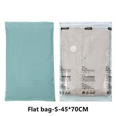 Vacuum Storage Bags Large No-Pump Plastic Compression Clothes Blankets Travel Organizer Cover Set