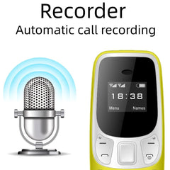 Mini Mobile Phone BM10 Dual SIM Bluetooth Voice Changer Low Radiation Sound Recording Compact Gift
