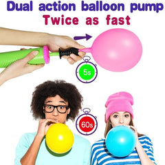 Balloon Pump Air Inflator Hand Push Portable Baby Shower Birthday Wedding Party Decor Supply Tool