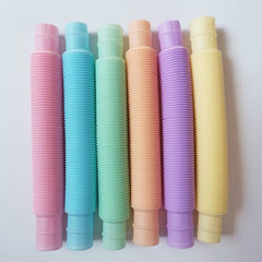 Pop Tube Fidget Toy 8-Pack Large Sensory Stress Anxiety Relief Montessori Learning Kids Adults Gift
