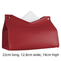 Tissue Box Cover Faux Leather Car Holder Organizer Bathroom Kitchen Office Room Decor Accessory