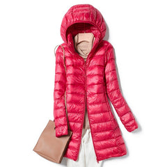 Hooded Puffer Down Coat Women Padded Thick Warm Casual Winter Outerwear Fashion Jacket