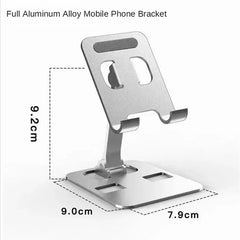 Universal Aluminum Alloy Portable Tablet Stand Holder For iPad Adjustable Flexible Folding Lazy Desktop Live Mobile Phone Stand Mount Samsung, Huawei etc.
