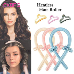 Heatless Hair Curler Silk Ribbon Rod Headband No Heat Rollers Overnight Sleeping Soft Lazy Styling Tool