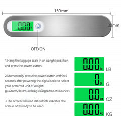 New Portable Digital Hanging Scale T-shaped LCD Luggage Suitcase Baggage Weight Balance Travel Electronic Scale with Belt 50kg/110lb