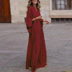 maxi dress burgundy