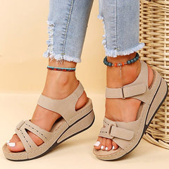 Platform Wedge Sandals Women Non-Slip Lightweight Open Toe Ankle Strap Casual Summer Fashion