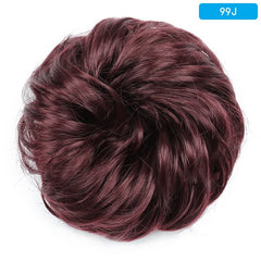 Curly Hair Bun Extension Women Messy Synthetic Scrunchie Chignon Tassel Ponytail Hair Piece