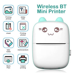 Mini Bluetooth Printer Portable Mobile Phone Photo Label Pocket Printer Student Gift