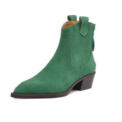 Suede Ankle Boot green