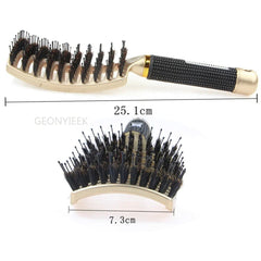 Hair Brush Detangling Scalp Massage Nylon Bristle Anti-Static Professional Salon Hairdressing Styling