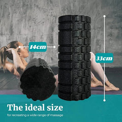Fitness Foam Roller 33cm Yoga Massage Roller High Density Body Massager Back Shoulder Leg Muscle Therapy Pilates Exercises Gym Home