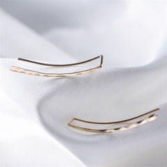 Gold Ear Climber Earrings Handmade Gold Filled Ear Pins Crawlers Elegant Fashion Jewelry Gift
