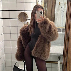 Luxury Brand Eco-Coat Faux Fur Women's Winter Jacket