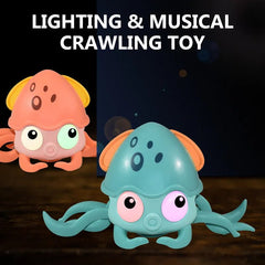 Crawling Animal Toy Baby Electronic Pet Musical Educational Toddler Moving Crab Octopus Christmas Gift