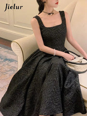 Midi Dress Women Vintage Elegant Sleeveless A-Line Evening Party Prom Spring Summer Dress