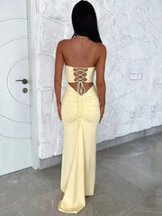 yellow maxi dress