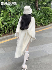 Long Sleeve Knit Duster Cardigan Women Loose White Lightweight Open Front Casual Elegant Fashion