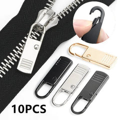 Zipper Puller 5-Pack Slider Instant Repair Kit Replacement Broken Buckle Travel Bag Suitcase DIY Craft