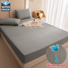 Waterproof Mattress Protector Fitted Anti-Slip Adjustable Bed Cover Home Bedroom Accessory