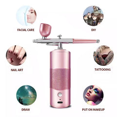 Professional Nail Art Painting USB Compressor, Disinfectant Fogger Machine, Sanitizer Sprayer. Electrostatic ULV Atomizer & Cordless Handheld Nano Steam Gun