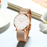 Women's Watch Quality Brand Japan Quartz Movement Rose Gold Waterproof Fashionable Nordic Minimalist Ladies Watch
