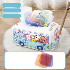 Montessori Tissue Box Toy Baby Magic Educational Learning Activity Sensory Skill Kids Gift