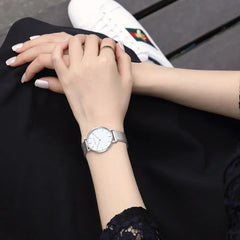 Watch Women Japan Quartz Rose Gold Waterproof Nordic Minimalist Fashionable Elegant Ladies Wristwatch