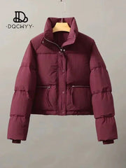 Short winter coat Jacket burgundy