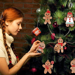 Christmas Gingerbread Man Ornaments Hanging Merry Xmas Tree Decoration Holiday Craft Supply Gift