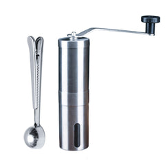 Manual Coffee Grinder Stainless Steel Ceramic Conical Burr Adjustable Hand Crank Compact Travel