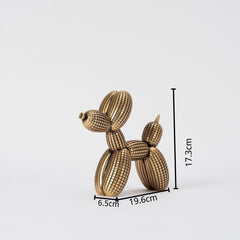 Balloon Dog Resin Statue Abstract Art Animal Sculpture Creative Ornament Home Office Decor Gift