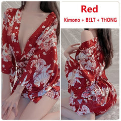 Kimono Robe Set Women Japanese Style Sleepwear Loungewear Casual Fashion Nightwear