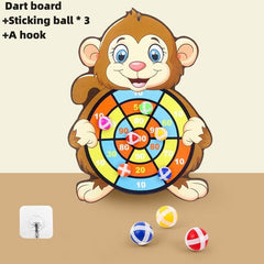 Sticky Ball Dart Board Kids Educational Target Sports Family Interactive Party Game Throw Gift