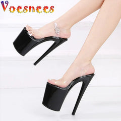 Platform high heels black