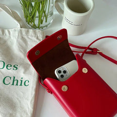 Shoulder Bag Women Small PU Leather Crossbody Mini Sling Messenger Casual Phone Purse Wallet