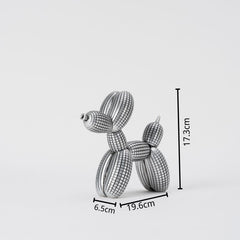 Balloon Dog Resin Statue Abstract Art Animal Sculpture Creative Ornament Home Office Decor Gift