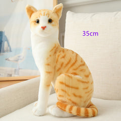Stuffed Realistic Siamese Cats Plush Toy Cute Cat Doll Pet Toys For Kids