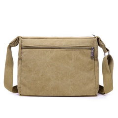 Canvas Shoulder Bag Men Casual Tote Travel Crossbody Messenger Durable Everyday Handbag