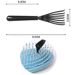 Hair Brush Detangling Scalp Massage Nylon Bristle Anti-Static Professional Salon Hairdressing Styling