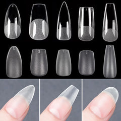 False Nails 120 piece/bag Matte Press-On Nail Tips Soft Full Cover False Nails Oval Almond Sculpted Fake Nail